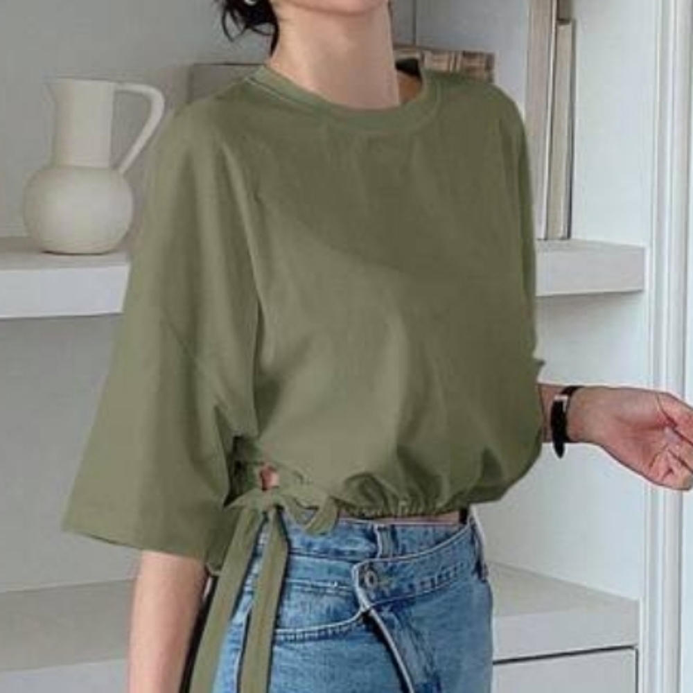 Green Crop Top